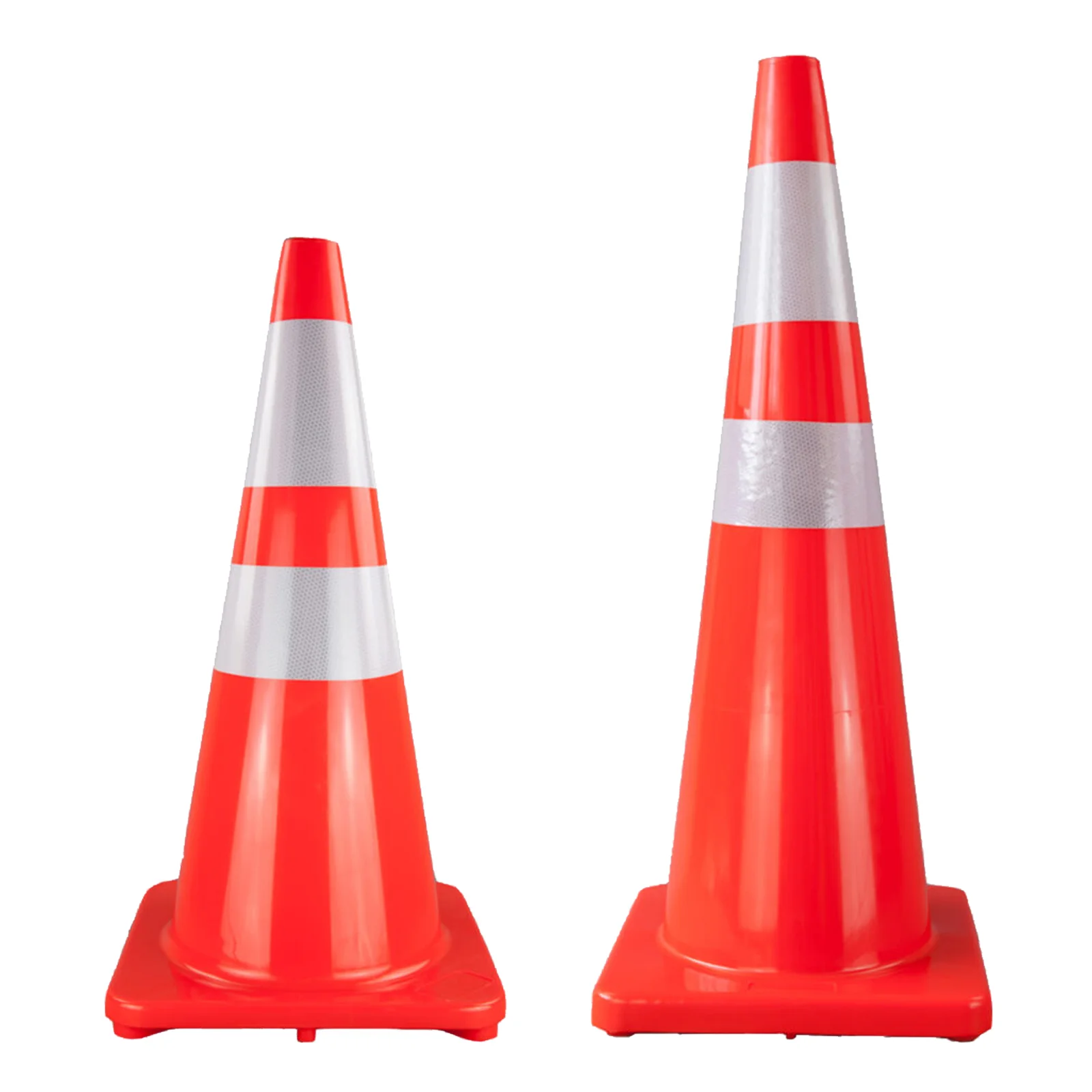 Cône de signalisation routière en PVC